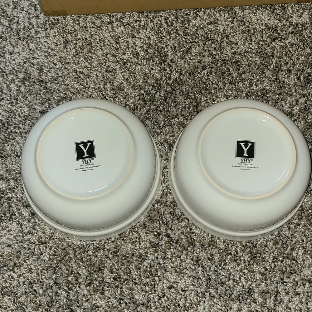 YHY Cat Food Water Bowl with Stand White 🐈 😻 (READ)